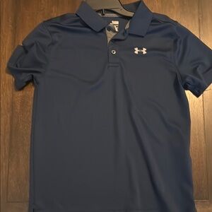 Under Armour Blue Polo Shirt Athletic Performance
